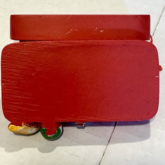 Miniature Fishing Tackle Box Ornament Red Resin Bobbers Lures Fish Decor 3.5" - Picture 8 of 9